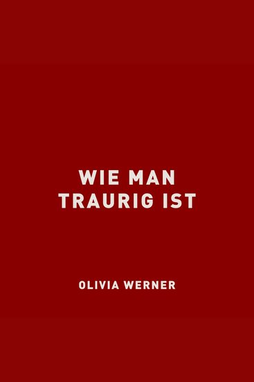 Wie man traurig ist - cover