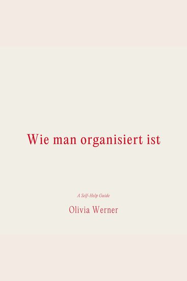 Wie man organisiert ist - cover