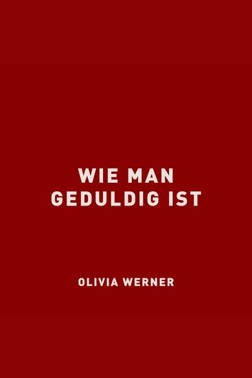 Wie man geduldig ist - cover