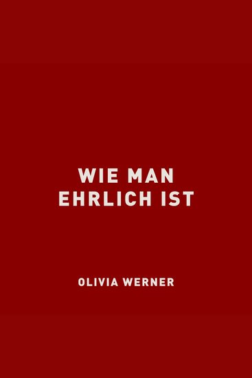 Wie man ehrlich ist - cover