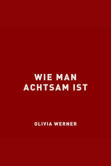 Wie man achtsam ist - cover