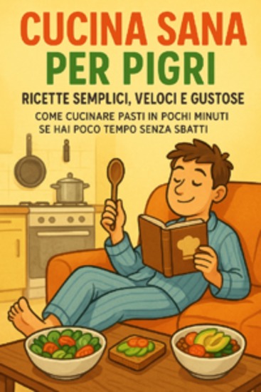 Cucina Sana per Pigri: Ricette Semplici Veloci e Gustose - Come Cucinare Pasti in Pochi Minuti se Hai Poco Tempo senza sbatti - cover