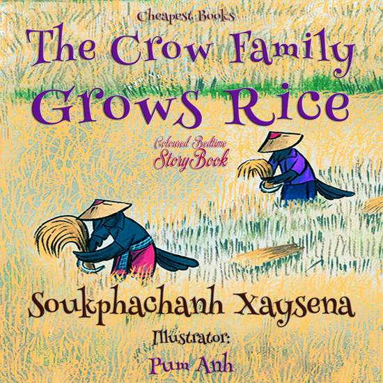 The Crow Family Grows Rice - "Coloured Bedtime StoryBook" - cover