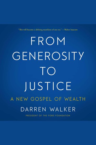 From Generosity to Justice - A New Gospel of Wealth - cover