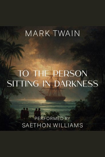 To the Person Sitting in Darkness - cover