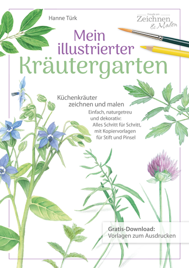 Mein illustrierter Kräutergarten - Küchenkräuter zeichnen und malen - cover