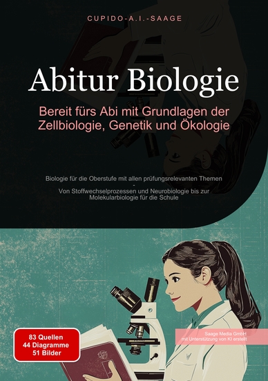 Abitur Biologie - Bereit fürs Abi mit Grundlagen der Zellbiologie Genetik und Ökologie Biologie für die Oberstufe mit allen prüfungsrelevanten Themen - Von Stoffwechselprozessen und Neurobiologie bis zur Molekularbiologie für die Schule - cover