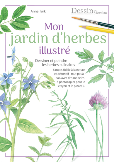 Mon jardin d’herbes illustré - Dessiner et peindre les herbes culinaires - cover