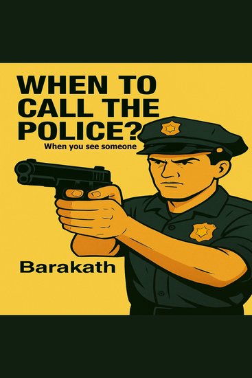 When to call the police? - When you see someone - cover
