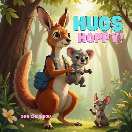 Hugs Hoppy! - A Heartwarming Kangaroo Tale About Kindness Hugs and Helping Others - cover
