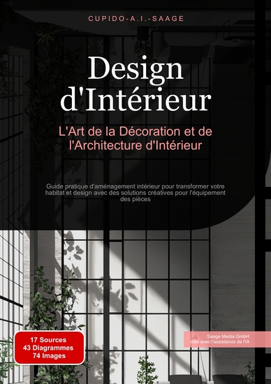 Design d'Intérieur - L'Art de la Décoration et de l'Architecture d'Intérieur Guide pratique d'aménagement intérieur pour transformer votre habitat et design avec des solutions créatives pour l'équipement des pièces - cover