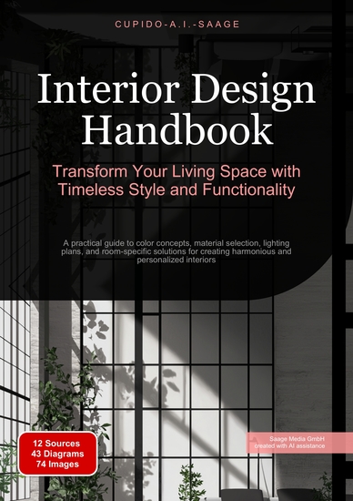 Interior Design Handbook - Transform Your Living Space with Timeless Style and Functionality A practical guide to color concepts material selection lighting plans and room-specific solutions for creating harmonious and personalized interiors - cover