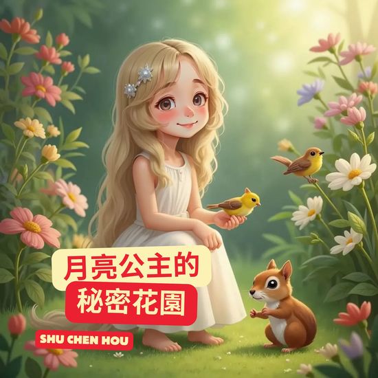 月亮公主的秘密花園 - 會說話的花朵與守護魔法世界的友誼 - cover