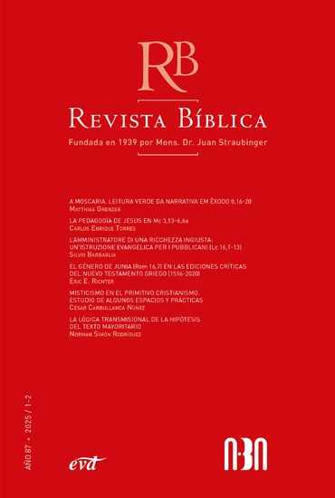 Revista Bíblica 2025 1-2 - Año 87 - cover