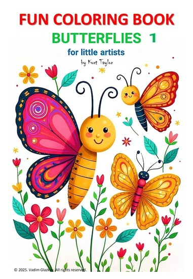 Fun coloring pages - Butterflies #1 - cover