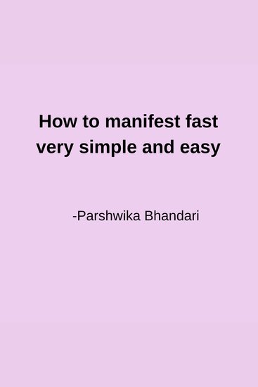 How to manifest fast very simple and easy - one thing can help you shift fast now - cover