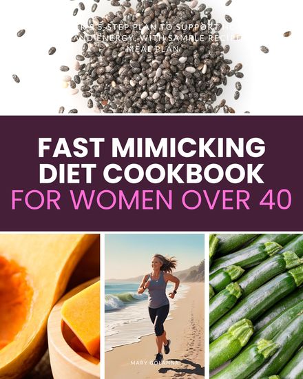 Fast Mimicking Diet Cookbook for Women Over 40 - A Beginner's 5-Step Plan to Support Hormonal Balance and Energy with Sample Recipes and a Meal Plan - cover