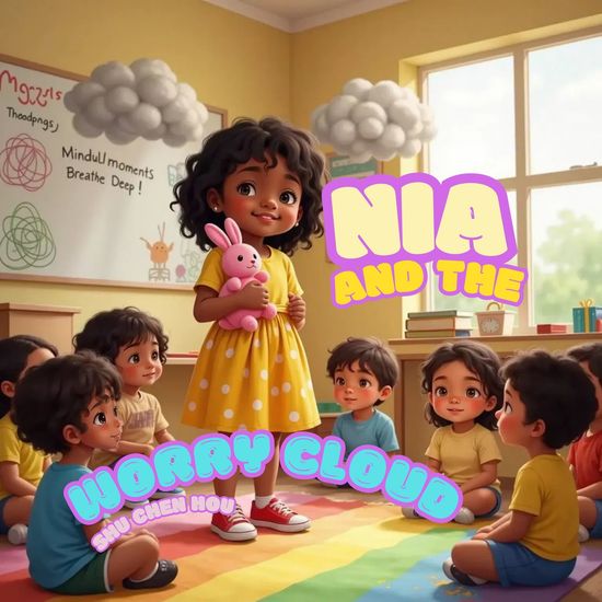 Nia and the Worry Cloud - A Mindfulness Story for Kids About Coping with Anxiety and Big Feelings (Ages 4–8) - cover