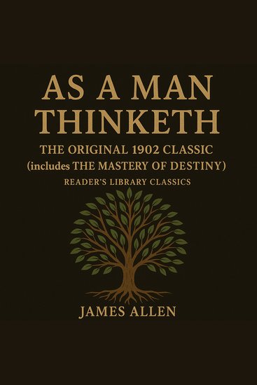 As a Man Thinketh - The Original 1902 Classic (includes The Mastery of Destiny) (Reader's Library Classics) - cover