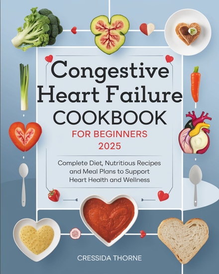 Congestive Heart Failure Cookbook for Beginners - Complete Diet Nutritious Recipes and Meal Plans to Support Heart Health and Wellness - cover