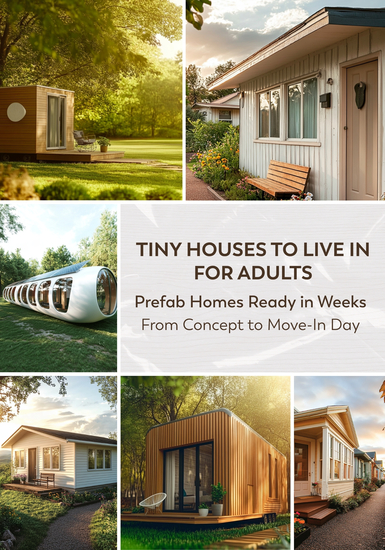 Tiny houses to live in for adults - Prefab homes Ready in Weeks From Concept to Move-In Day - cover