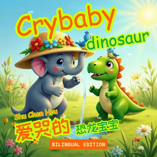 Crybaby Dinosaur 爱哭的恐龙宝宝 - A Heartwarming Bilingual Story in English and Chinese About Emotions Friendship and Growing Brave - cover