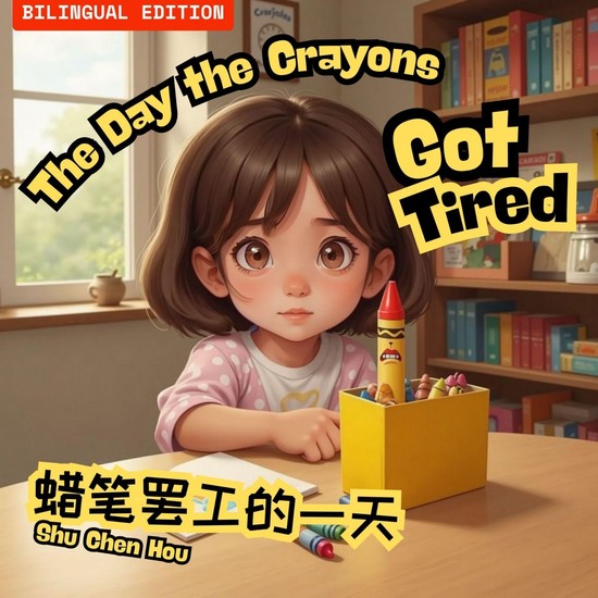The Day the Crayons Got Tired 蜡笔罢工的一天 - Spark Creativity & Teach Kindness: A Bilingual Adventure! - cover