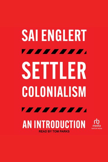 Settler Colonialism - An Introduction - cover