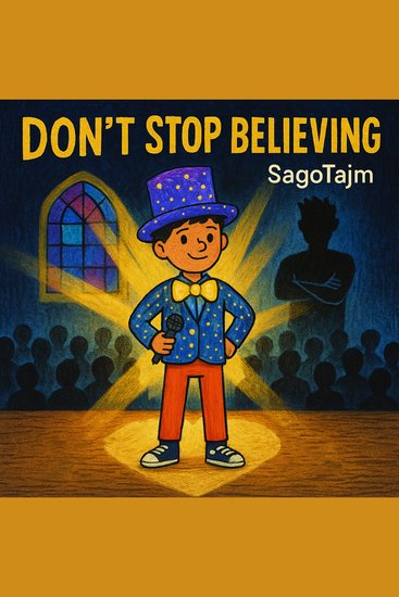 Don't stop believing - Skapad av barn – berättelse illustrationer och ljud med stöd av AI - cover
