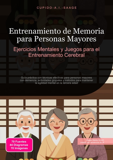 Entrenamiento de Memoria para Personas Mayores - Ejercicios Mentales y Juegos para el Entrenamiento Cerebral - cover