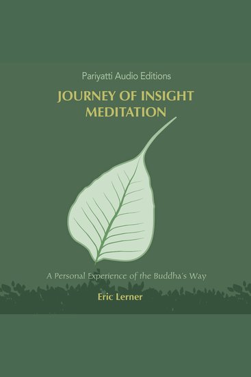 Journey of Insight Meditation - A Personal Experience of the Buddha’s Way - cover