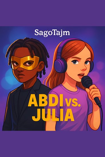 Abdi vs Julia - Sagotajm-ljudbok skriven av barn - Modern saga inspirerad av Askungen - cover