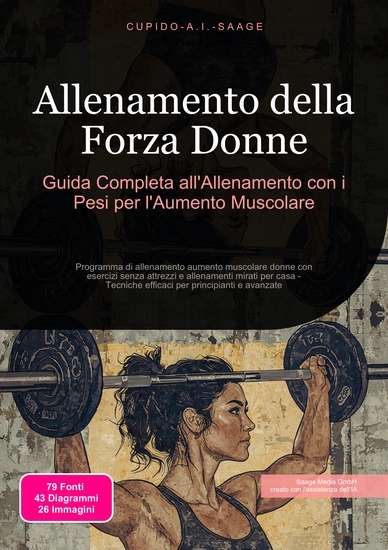 Allenamento della Forza Donne - Guida Completa all'Allenamento con i Pesi per l'Aumento Muscolare - cover