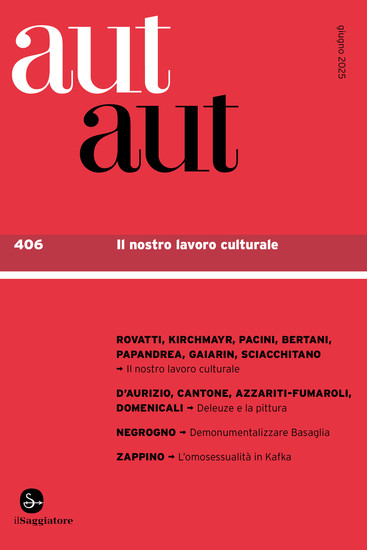 aut aut 406 - Il nostro lavoro intellettuale - cover