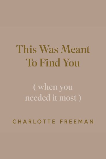 This Was Meant to Find You - When You Needed It Most - cover