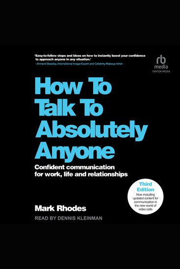 How To Talk To Absolutely Anyone 3rd Edition - Confident Communication for Work Life and Relationships - cover