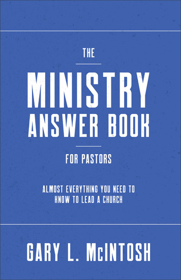 The Ministry Answer Book for Pastors - Almost Everything You Need to Know to Lead a Church - cover