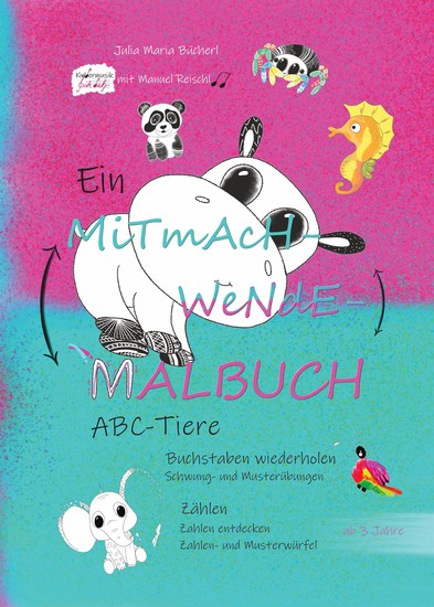 Ein Mitmach-Wende-Malbuch - ABC-Tiere - cover