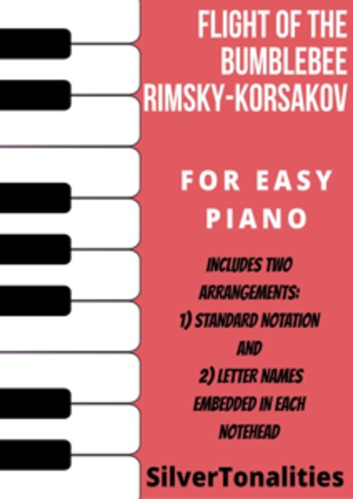 Flight of the Bumble Bee Easy Piano Sheet Music Combo - cover