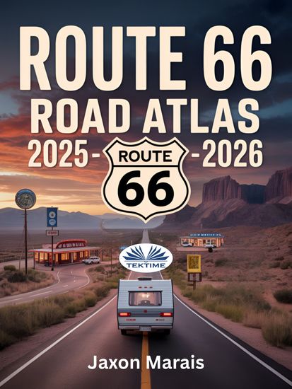 Route 66 Road Atlas 2025 - 2026 - Complete Navigation Guide With Detailed Maps Scenic Byways RV Routes Campgrounds Hiking Trails - cover