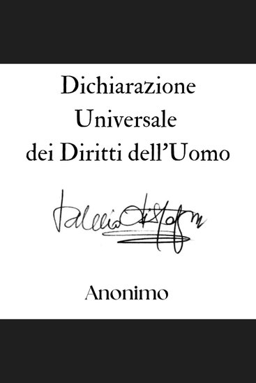 Dichiarazione Universale dei Diritti dell'Uomo - cover