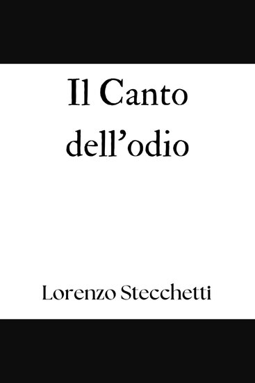 Il Canto dell'odio - cover