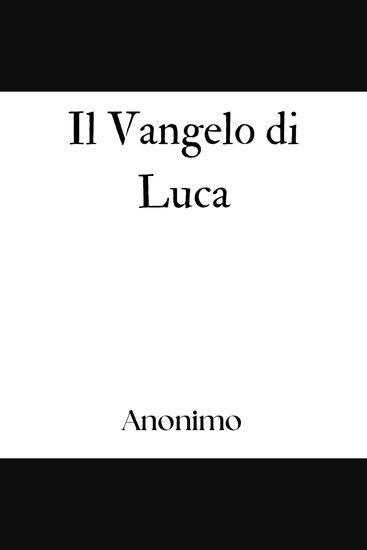 Il Vangelo di Luca - cover