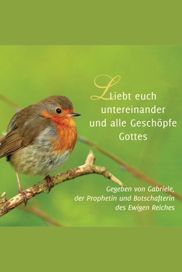 Liebt euch untereinander und alle Geschöpfe Gottes - cover