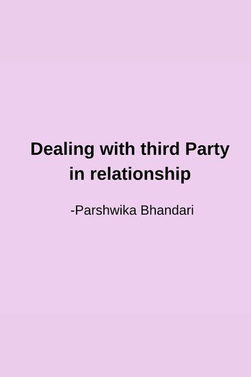 Dealing with third party in relationship - how to deal with problems in relationship - cover