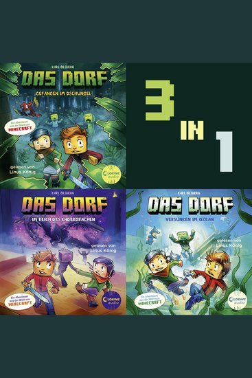 Das Dorf - Hörbücher zu den Bänden 3-5 - Enthält die Bände "Gefangen im Dschungel" "Im Reich des Enderdrachen" und "Versunken im Ozean" - cover