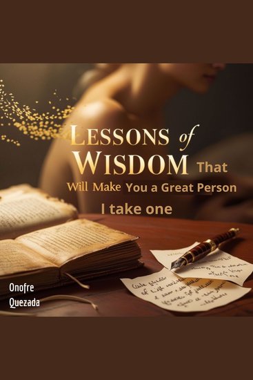 lessons of wisdom that will make you a great person I take one - cover