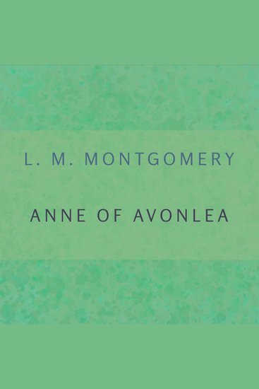 Anne of Avonlea - cover