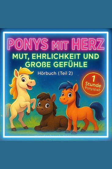 Ponys mit Herz – Mut Ehrlichkeit und große Gefühle (Hörbuch Teil 2) - 6 neue Ponygeschichten für Kinder ab 4 Jahren – über Werte Freundschaft und Abenteuer - cover