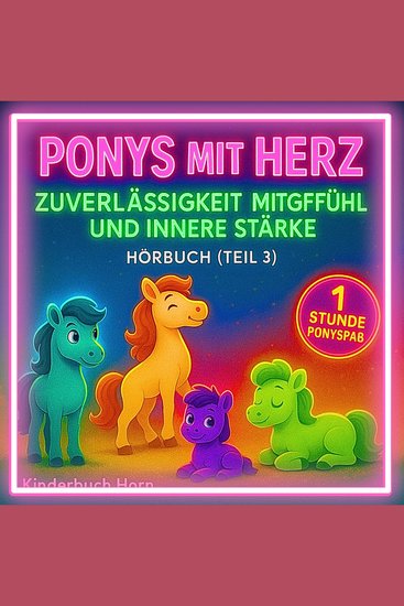 Ponys mit Herz – Geschichten über Zuverlässigkeit Mitgefühl und innere Stärke (Hörbuch Teil 3) - 6 liebevolle Ponygeschichten ab 4 Jahren – Werte fürs Leben kindgerecht erzählt - cover